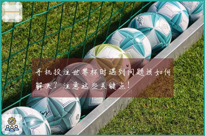 手机投注世界杯时遇到问题该如何解决？注意这些关键点！